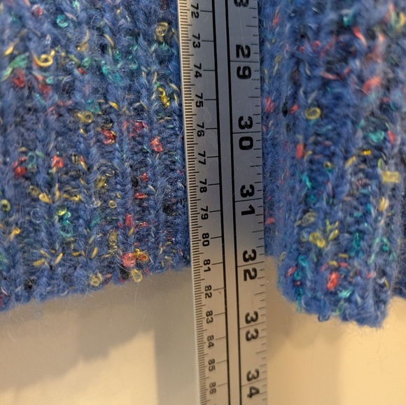 Vintage Jacque & Koko Oversized Blue Colourful Knit Sweater Womens 2XL/3XL - Picture 8 of 9